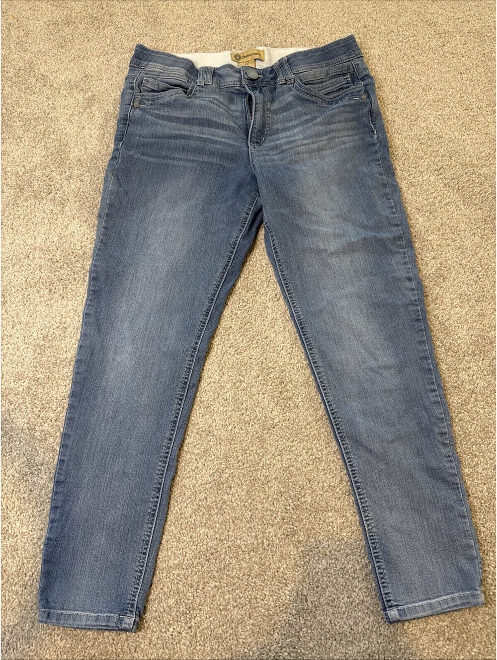 Democracy Ab Technology Skinny Jeans Women's Size 12 Light Wash Stretch Denim